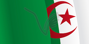 Background with waving Algerian Flag - vector image