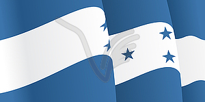 Background with waving Honduras Flag - vector clipart