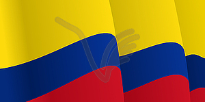 Background with waving Colombian Flag - vector clip art