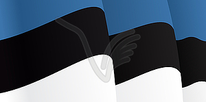 Background with waving Estonian Flag - vector clipart