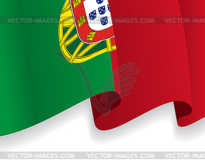Background with waving Portuguese Flag - vector clipart
