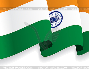 Background with waving Indian Flag - vector clip art