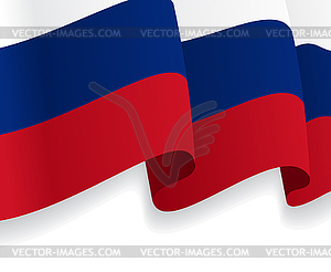 Background with waving Russian Flag - vector image