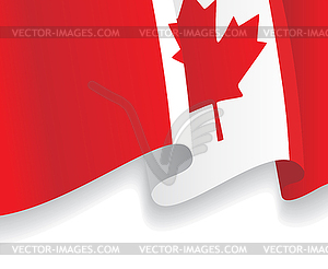Фон с размахивая канадский флаг - изображение в формате EPS