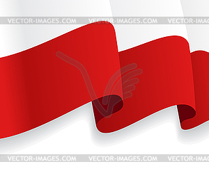 Background with waving Polish Flag - vector clipart / vector image