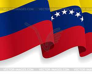 Background with waving Venezuelan Flag - vector clip art