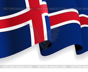 Фон с размахивая исландский флаг - изображение в векторе / векторный клипарт