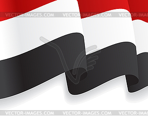 Background with waving Yemen Flag - vector clipart