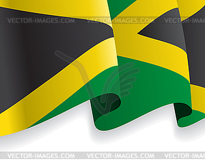 Background with waving Jamaican Flag - vector image