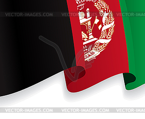 Background with waving Afghan Flag - stock vector clipart