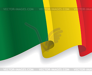 Background with waving Mali Flag - vector clip art