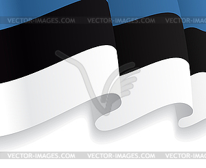 Background with waving Estonian Flag - vector clipart