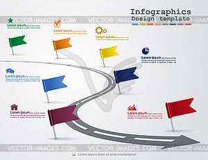 Инфографика с элементами и иконками - изображение векторного клипарта
