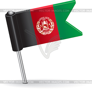 Afghanistan pin icon flag - vector clipart