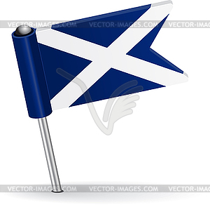 Scottish pin icon flag - vector EPS clipart