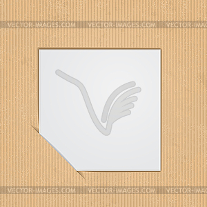White paper label - vector image