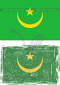 Mauritania grunge flag.  - vector clip art