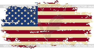 American grunge flag. - color vector clipart