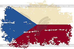 Czech grunge flag.  - vector image