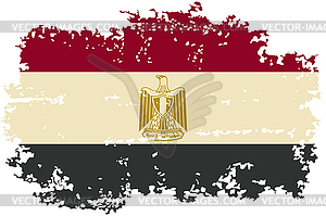 Egyptian grunge flag.  - vector image