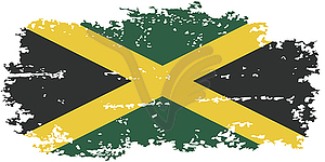 Jamaica grunge flag.  - vector clipart