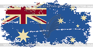 Australian grunge flag.  - vector clipart