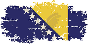 Bosnia and Herzegovina grunge flag - vector image