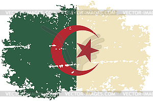 Algerian grunge flag. - vector clipart