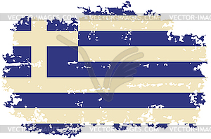 Greek grunge flag.  - vector clip art