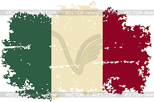 Italian grunge flag.  - vector clip art