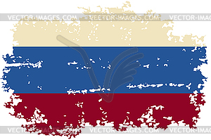 Russian grunge flag.  - vector clipart