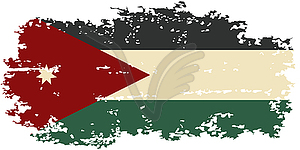 Jordan grunge flag. - vector clip art