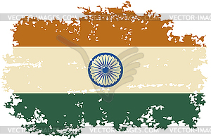 Indian grunge flag.  - vector image