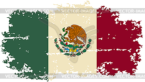 Mexican grunge flag.  - vector clipart