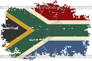 South Africa grunge flag. - vector image
