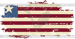 Liberian grunge flag.  - vector image