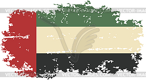 United Arab Emirates grunge flag - vector clip art