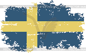 Swedish grunge flag.  - vector image