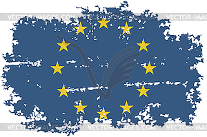 Гранж флаг Европейского союза. - изображение в формате EPS