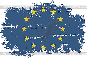 European Union grunge flag.  - vector clipart