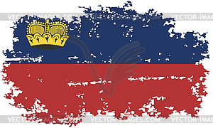 Лихтенштейн гранж флаг. - клипарт в векторном формате