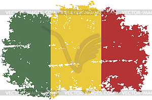 Mali grunge flag.  - vector clipart