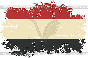 Yemeni grunge flag.  - vector image