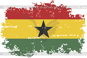 Ghanaian grunge flag.  - vector clipart