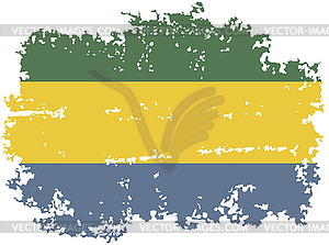 Gabon grunge flag.  - vector clipart