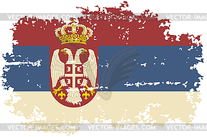 Serbian grunge flag.  - vector clipart