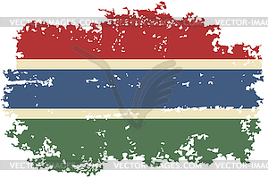 Gambia grunge flag.  - vector image