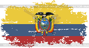 Ecuadorian grunge flag.  - vector clip art