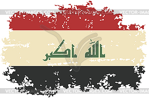 Iraqi grunge flag.  - vector clipart