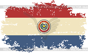 Paraguayan grunge flag.  - vector image